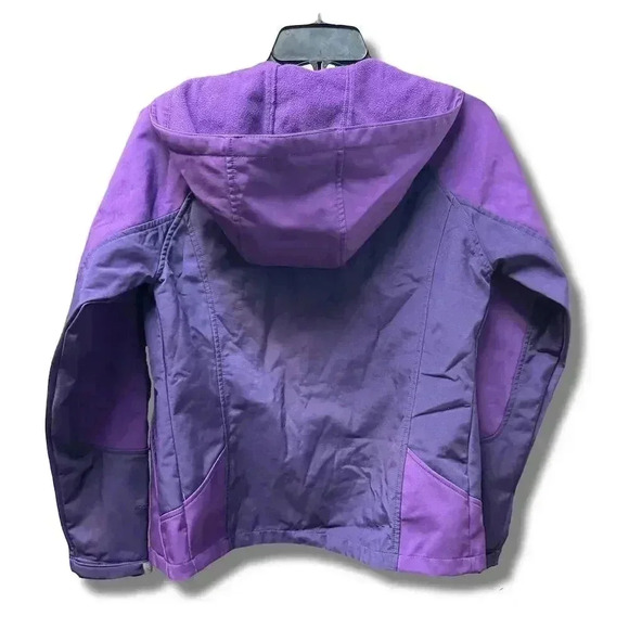 Free Tech Women's XS Purple Hooded Windbreaker Jacket Lightweight - Picture 3 of 9